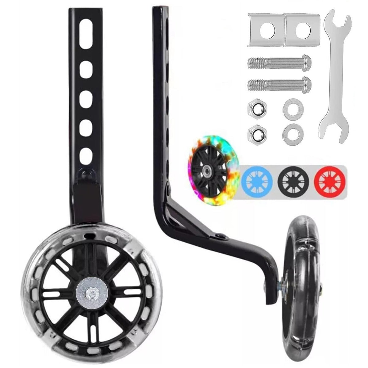Heavy Duty Kids Bike Training Wheels for 12-20 Inch Bicycles - Safe Stable Stabilizers