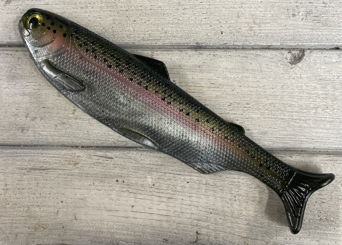8-Inch Weedless Swimbait Dark Trout Color Soft Plastic Lure