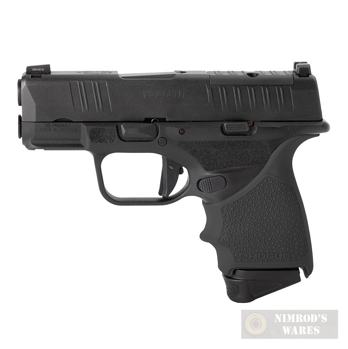 Hogue Beavertail Grip Sleeve for Springfield Hellcat Black - Recoil Cushion