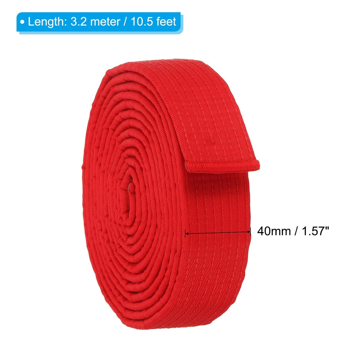 Colored Martial Arts Belt 1.5 Inch x 10.5 Ft Cotton for Taekwondo Karate Judo