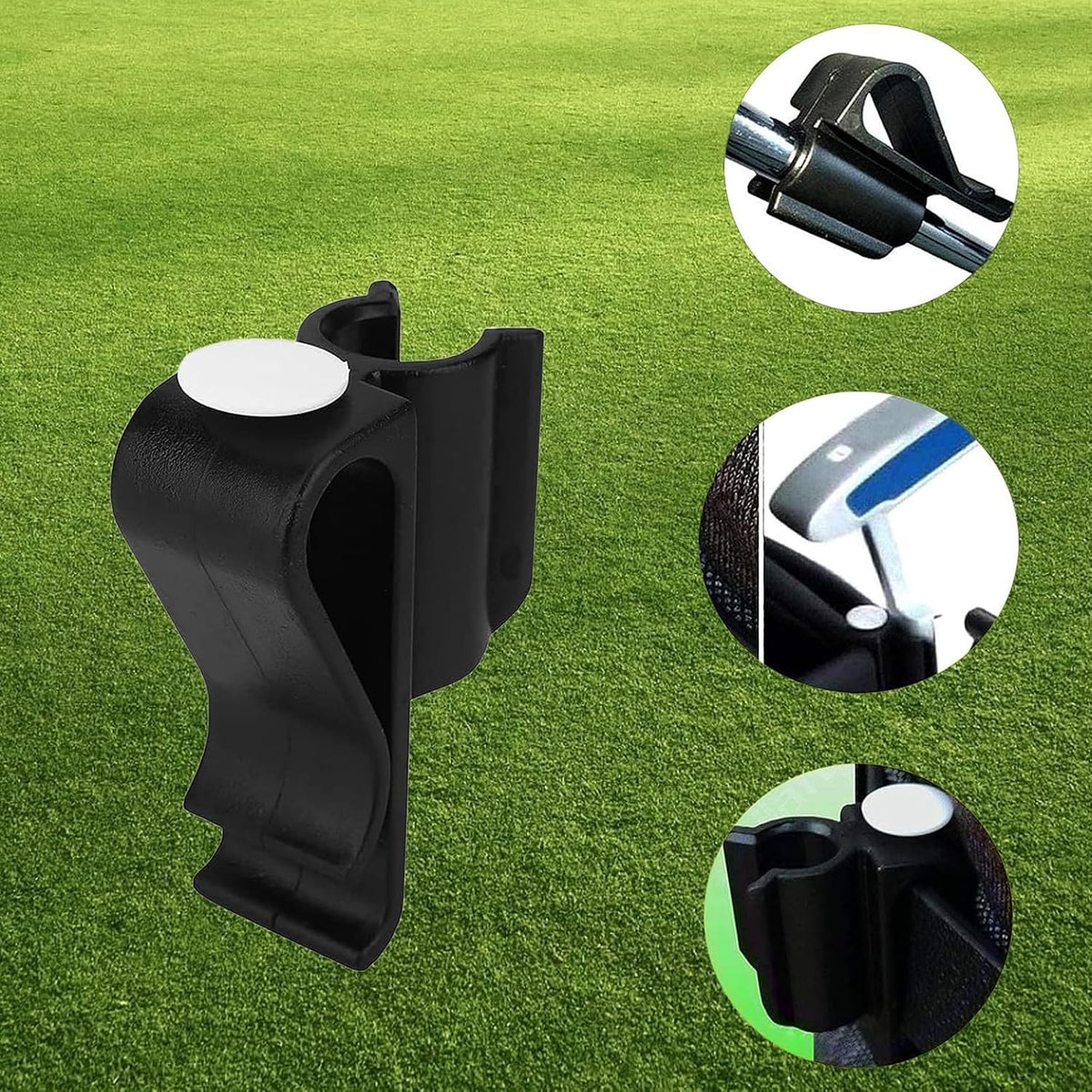 Golf Putter Clip & Ball Marker - Bag Mount Clamp Holder