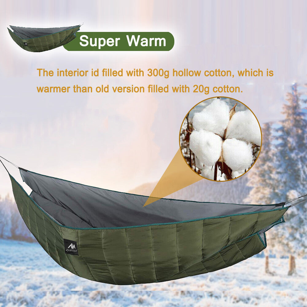 Double Hammock Underquilt Warm Outdoor Thermal Blanket for Camping & Hiking