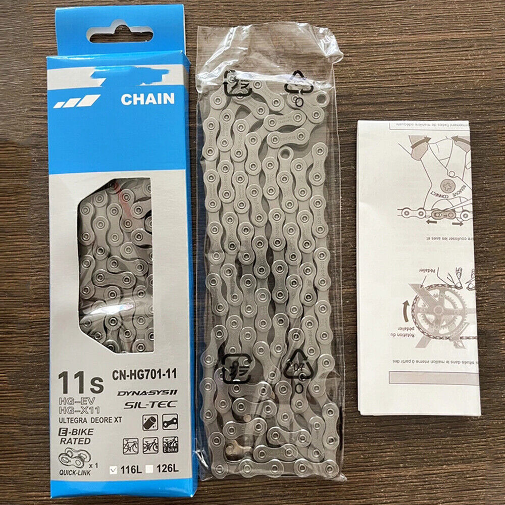 11-Speed Bicycle Chain for MTB Road E-Bike - 116 Links Shimano HG701