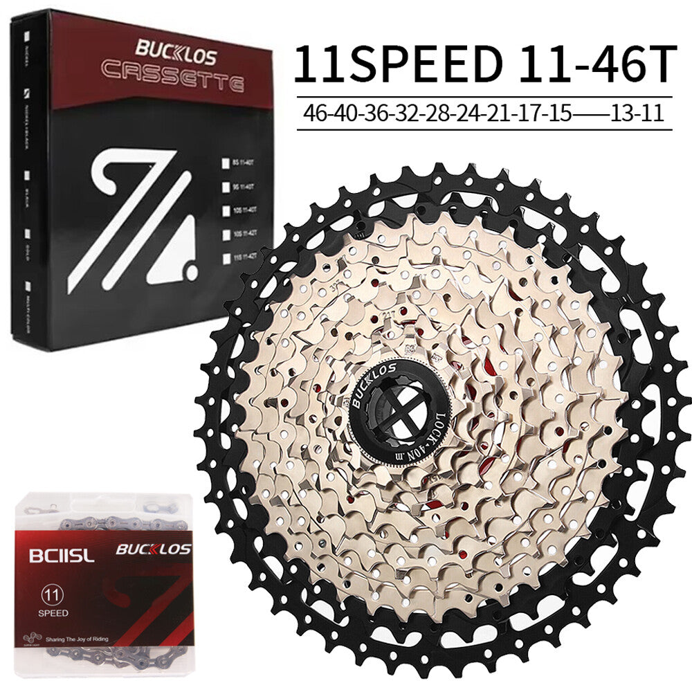Bike Cassette and Chain Set for Shimano SRAM 8-12 Speed, 11-52T