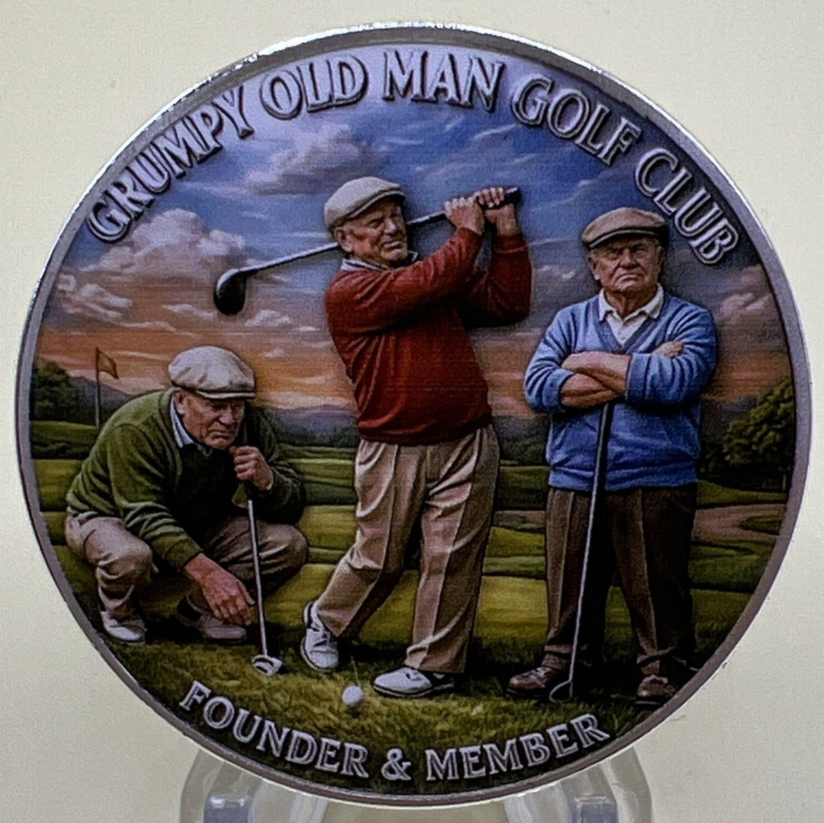 Golf Club Challenge Coin and Ball Marker - Fun Golf Accessories for Men