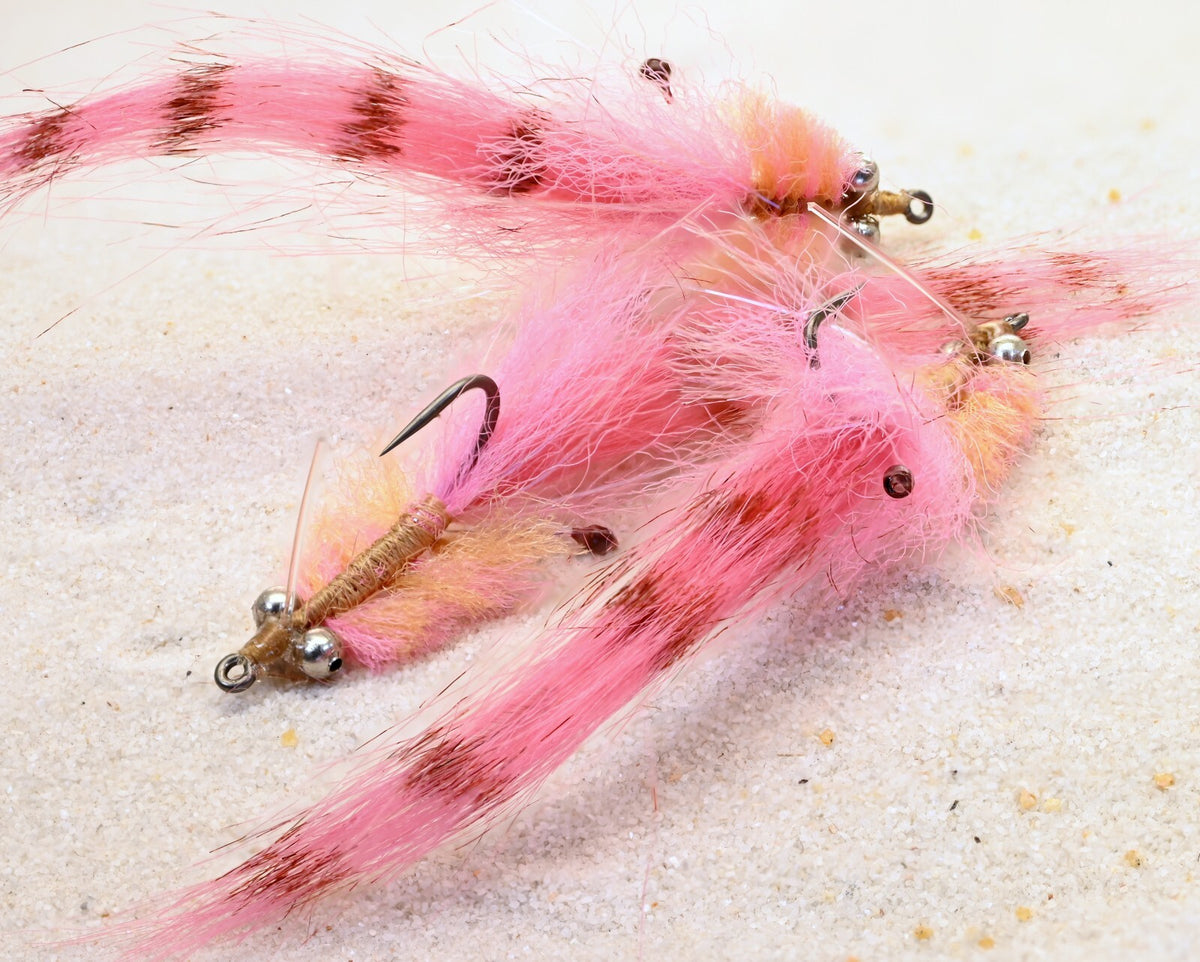 Fly Fishing Shrimp Pattern Flies - Multiple Colors, Mustad Hook #2