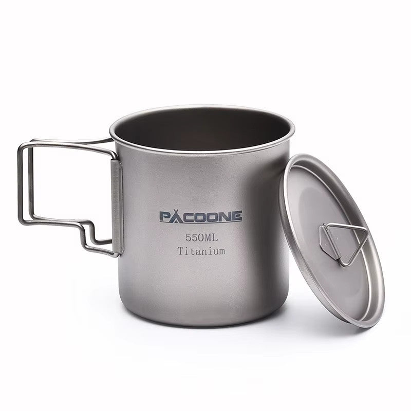 Portable Titanium Camping Mug Cup for Outdoor Travel - Multiple Sizes