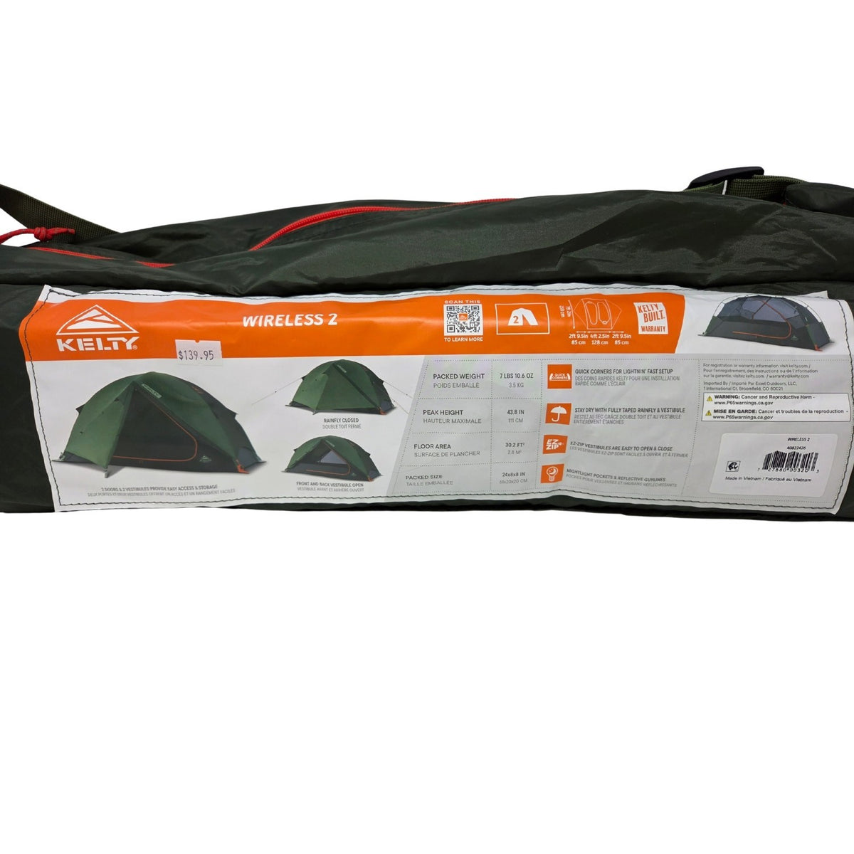 Kelty Wireless 2 Person Camping Tent - Fast Setup, Waterproof