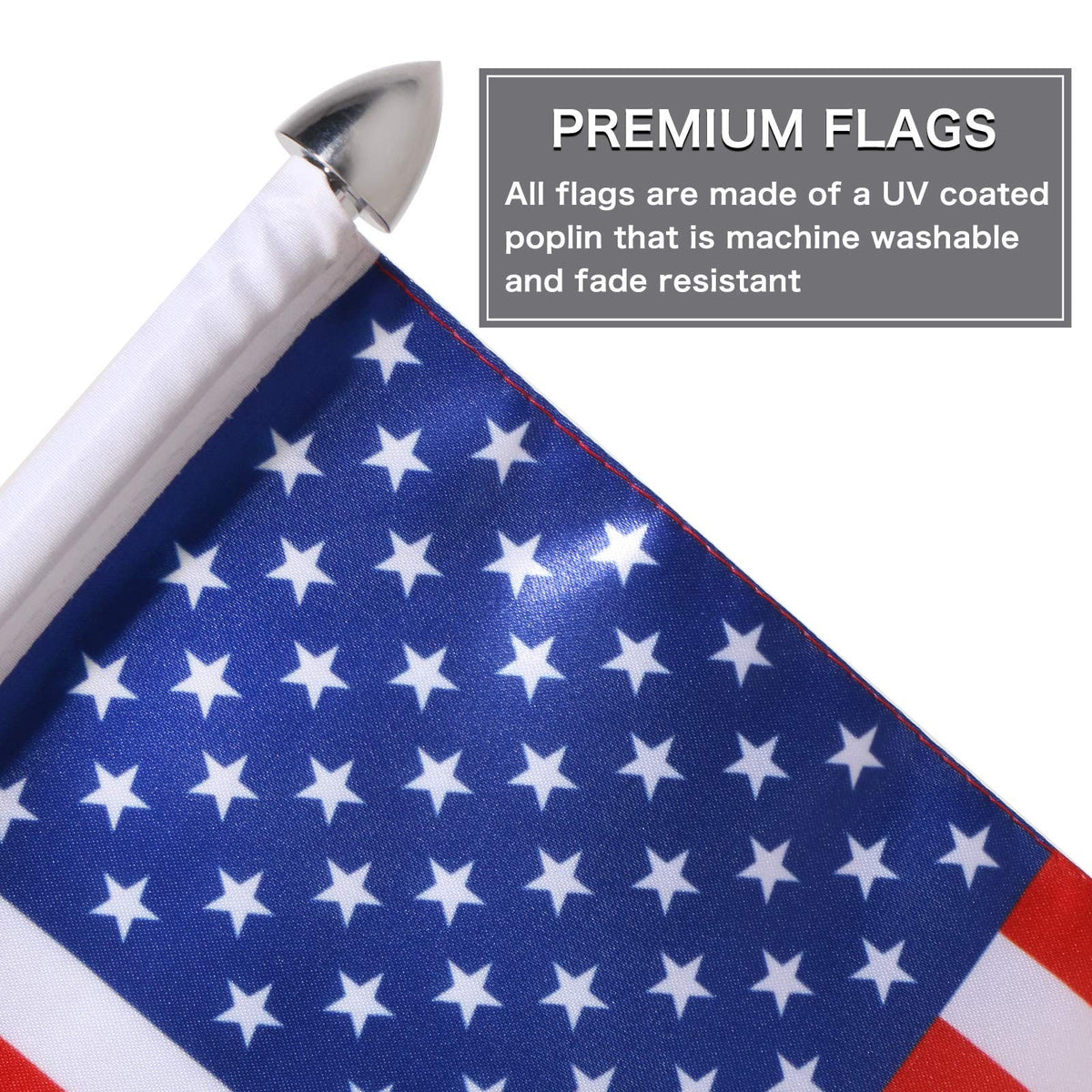 Motorcycle Flag Pole Mount - 2 Pack, 90° Fold-Down, 1/2 Inch Tubing