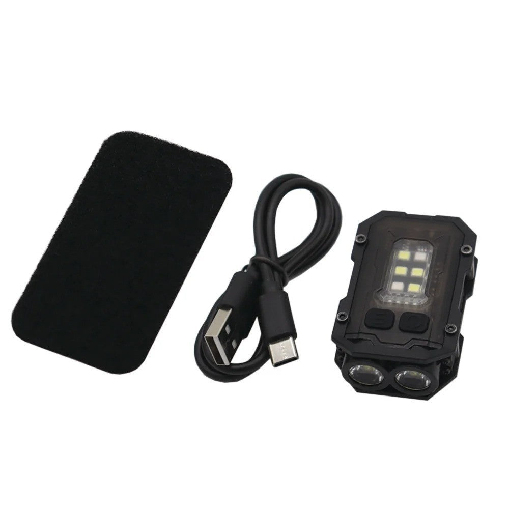 USB Rechargeable Tactical Helmet Safety Light with Flashing Modes Waterproof