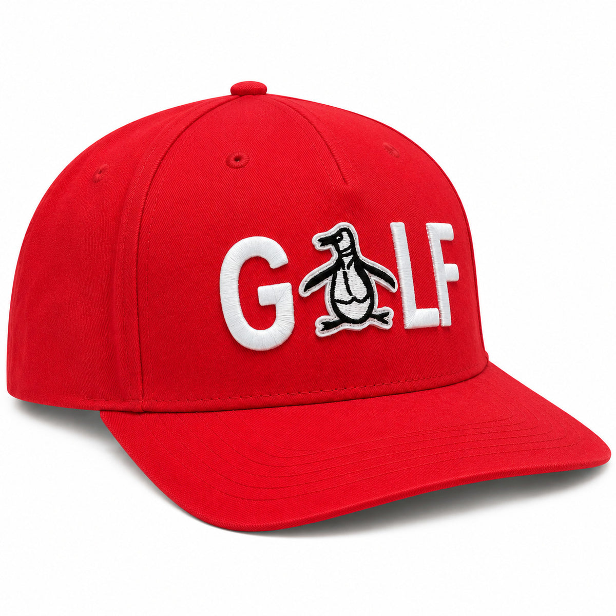 Golf Hat Cotton Twill Snapback Cap - Adjustable Red