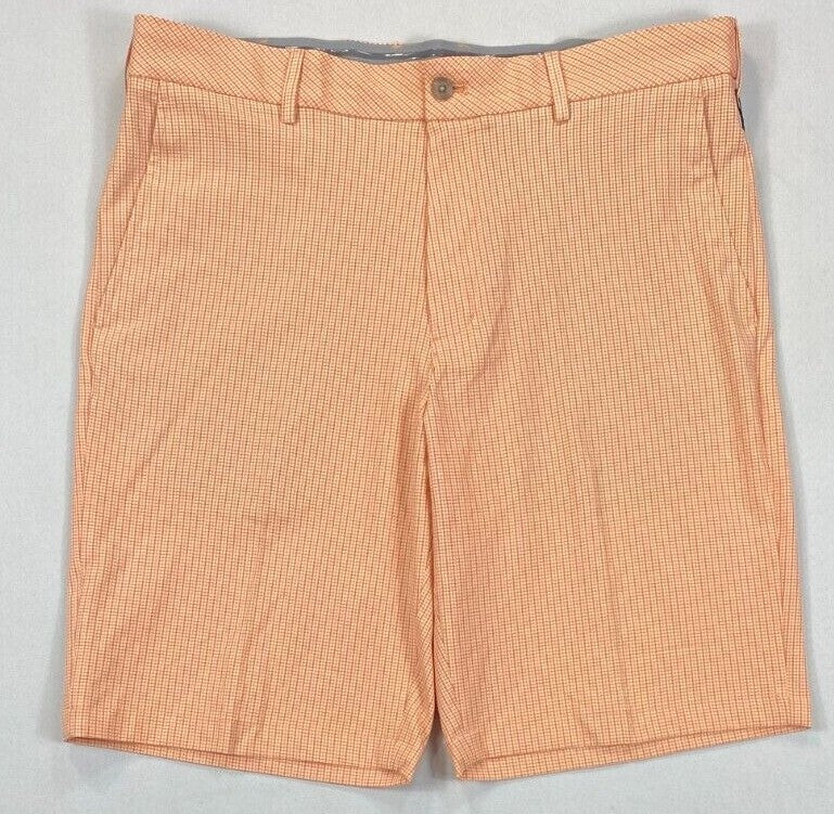 Men's Golf Shorts Flat Front Seersucker Breathable Stretch Waistband