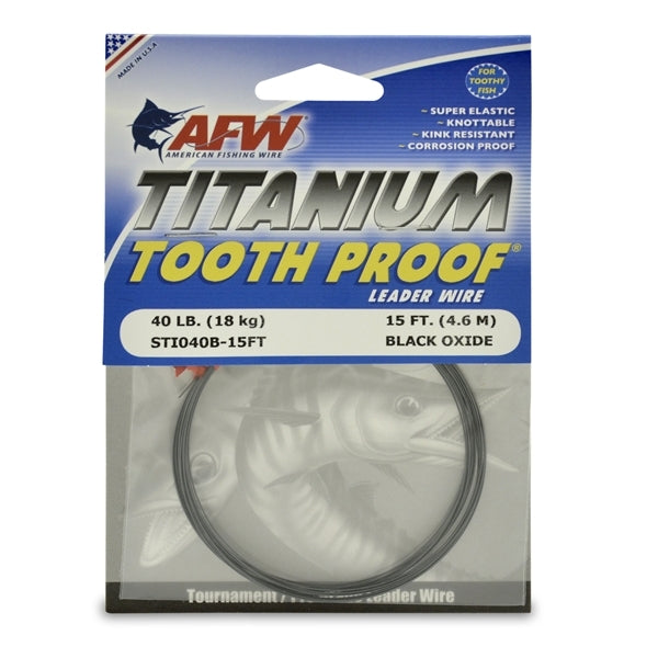Tooth Proof Titanium Leader Wire - Single Strand Fishing Leader 15 ft