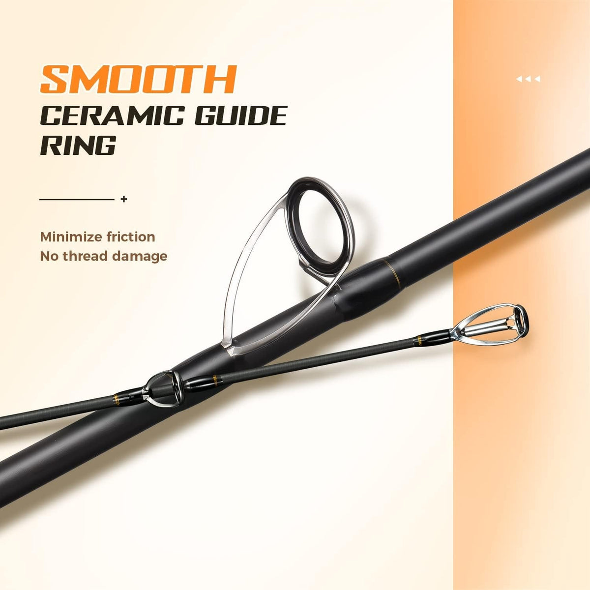 15ft Surf Casting Fishing Rod - Extra Heavy 40 lb Line Graphite Construction