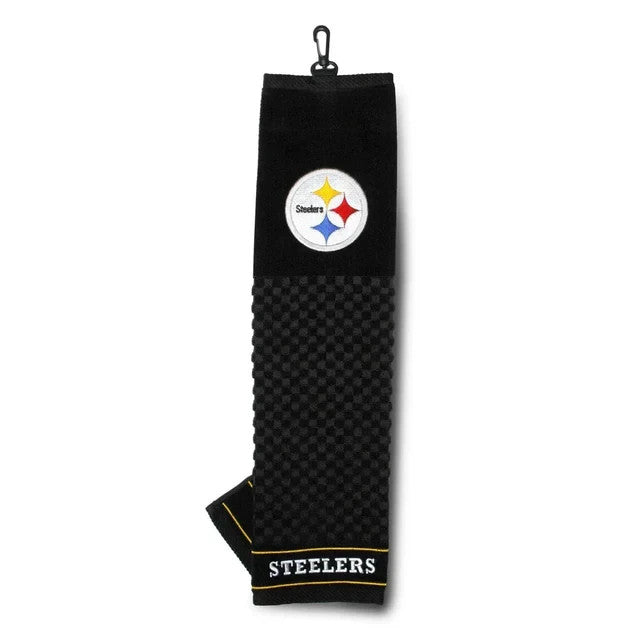 Pittsburgh Steelers Golf Towel - Embroidered Team Logo Premium Club Bag Accessory