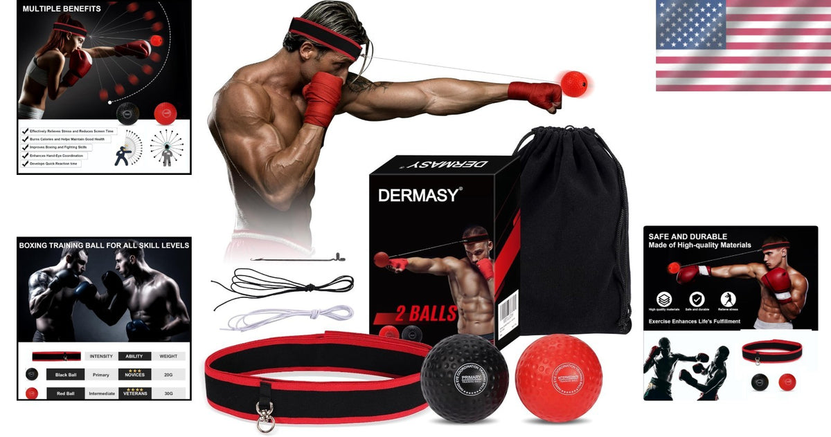Portable Boxing Reflex Balls for Speed and Agility Training