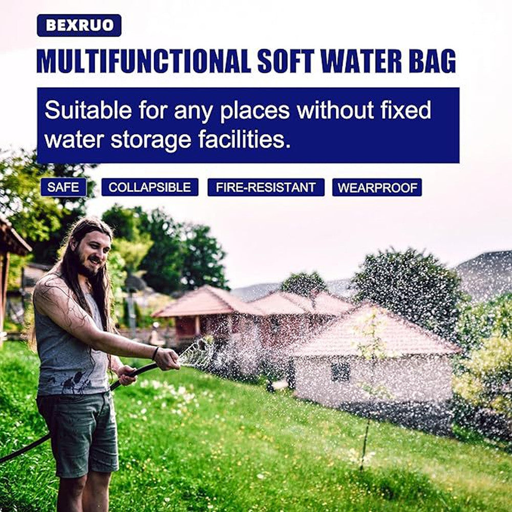 30Gal Collapsible Water Storage Bladder Portable Water Tank for Camping Garden Emergency