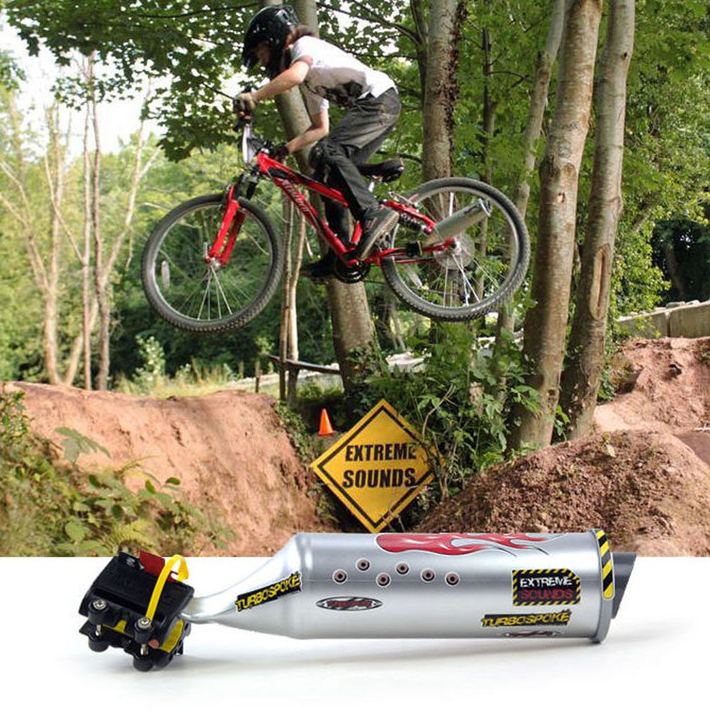 Bike Turbo Exhaust Pipe with Sound Effects - Bicycle Spoke Sound Maker Kit