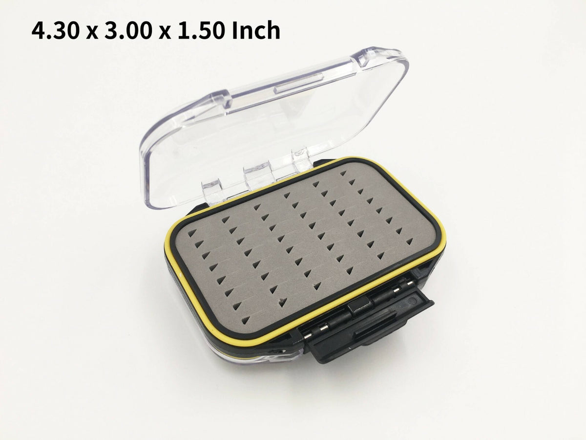 Waterproof Fly Fishing Tackle Box for Lures and Hooks - Double Sides, 4.2 x 3.0 inches