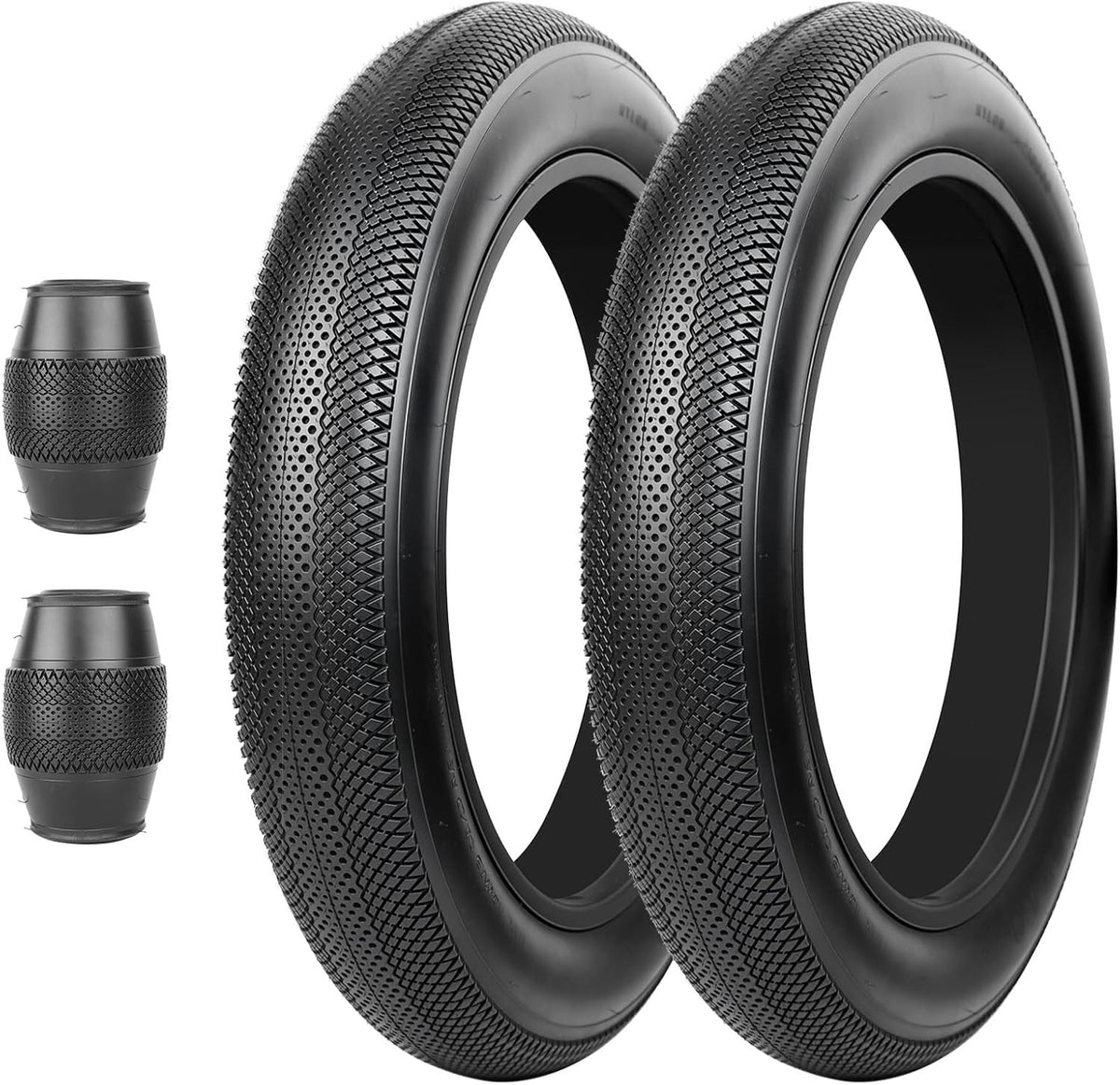 26x4.0 Fat Bike Tires - Heavy Duty E-Bike Replacement Set - Black
