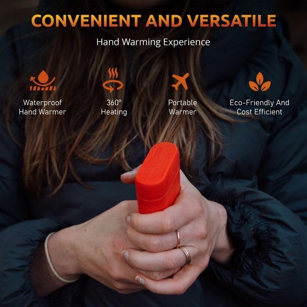 Rechargeable Hand Warmer with 3 Heat Settings & 6-Hour Battery Life