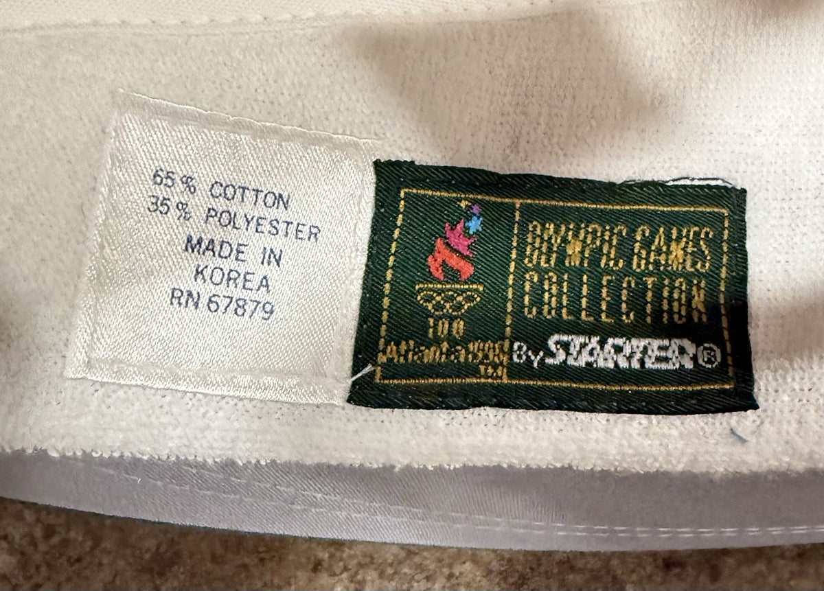 Vintage Atlanta 1996 Olympic White Adjustable Visor - Starter NWT