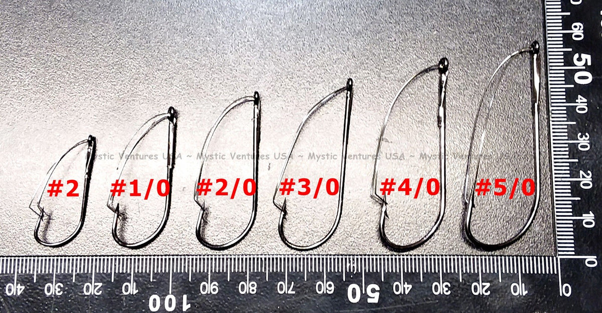 Weedless Fishing Hooks Assorted Sizes & Quantities - Bass, Trout & More