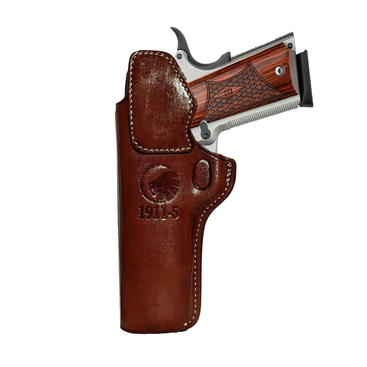 Leather IWB Concealed Carry Holster for 1911 5-inch Handguns - Right Hand
