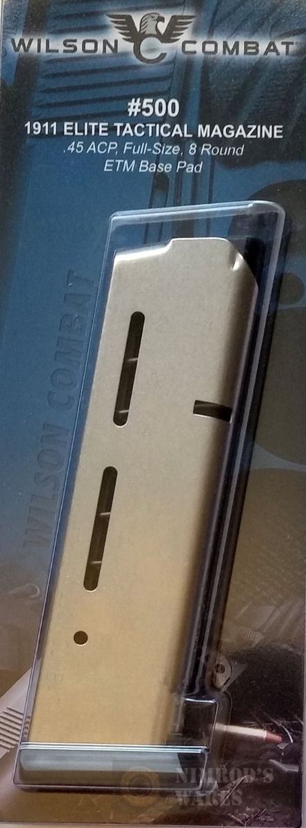 Wilson Combat 1911 Gov't Tactical Magazine .45 ACP 8 Rounds Stainless