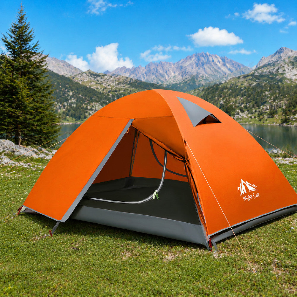 2 Person Waterproof Backpacking Tent with Aluminum Frame for Camping and Hiking