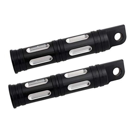 Harley Motorcycle Passenger Footrest Control Pegs Black Chrome