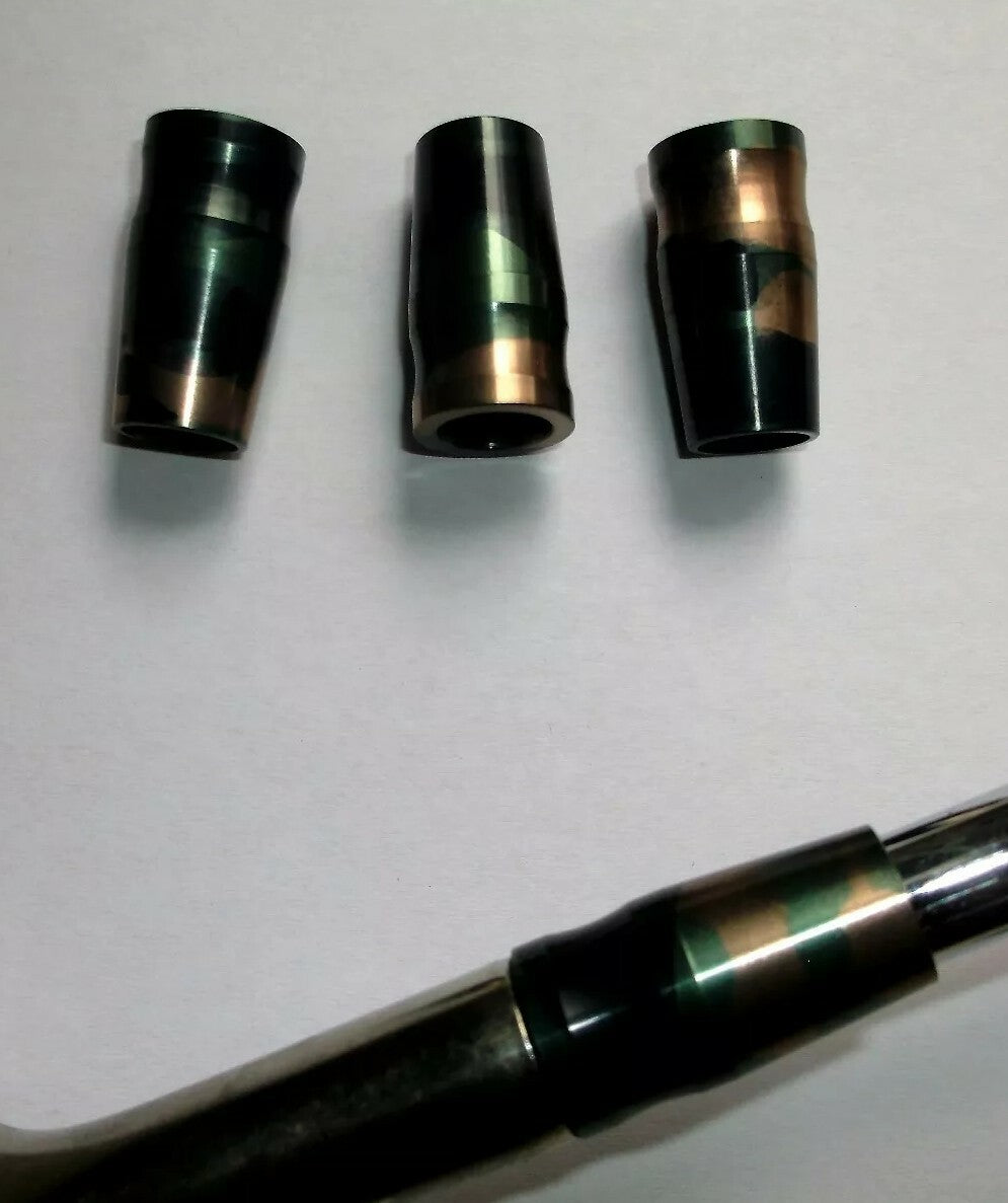 3-Piece Golf Ferrules Metal Aluminum Camo Design for Iron Shafts - Made in USA