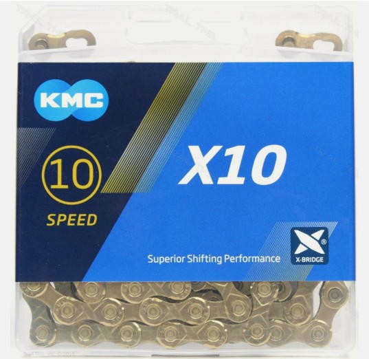 10 Speed Bicycle Chain 116 Links Gold Bike Chain for Shimano SRAM