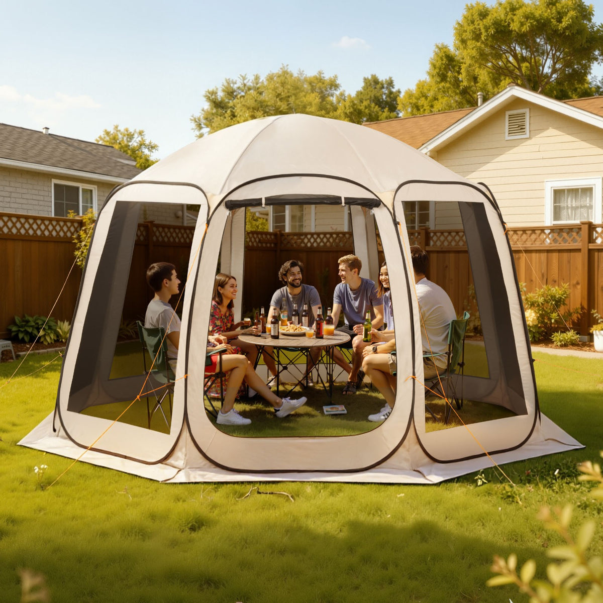12' x 11' Pop-Up Screen House Tent for Camping and Outdoor Events