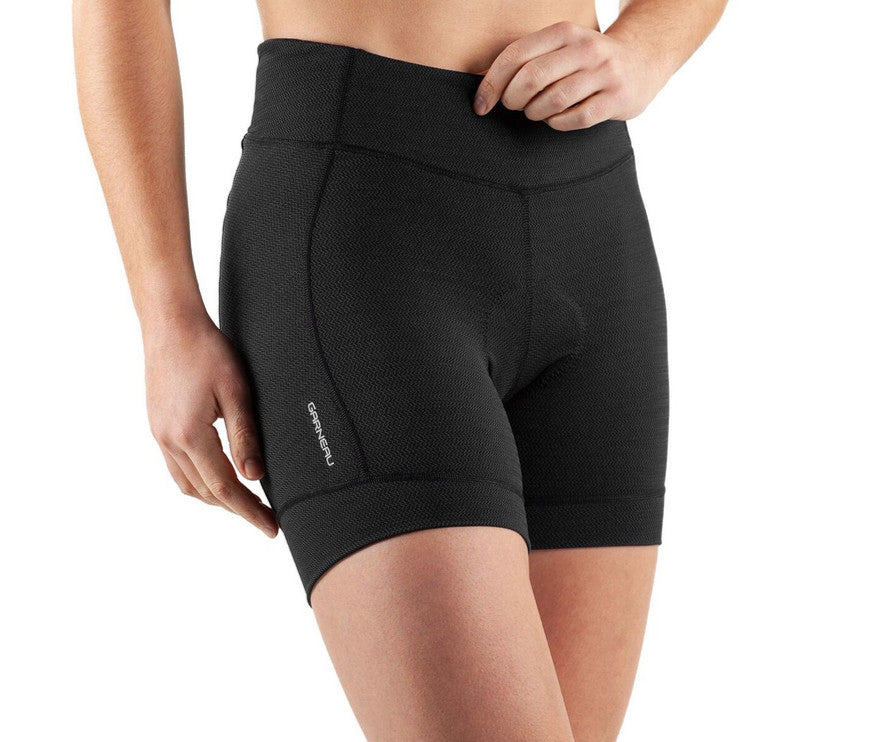Women's Cycling Shorts with Compression Fit Sensor Texture 5.5 - Black