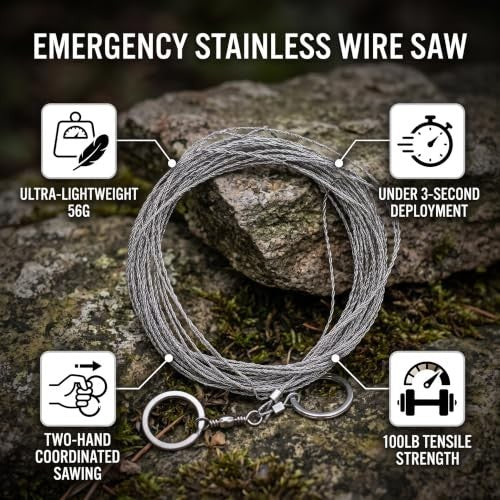 Portable Stainless Steel Wire Saw for Camping Hiking Survival 10m