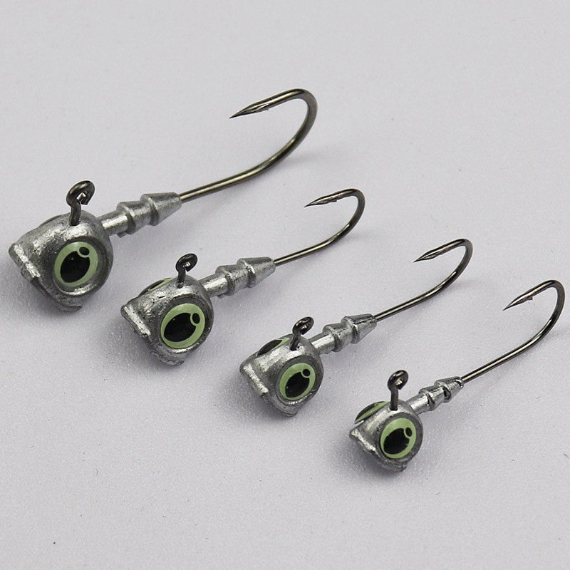 20Pcs Luminous Eye Jig Heads for Bass Trout Saltwater Fishing - Multiple Sizes