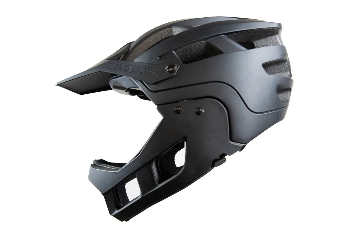 Full Face Bike Helmet with Removable Chin Guard & Adjustable Fit - Suitable for Adults and Juniors