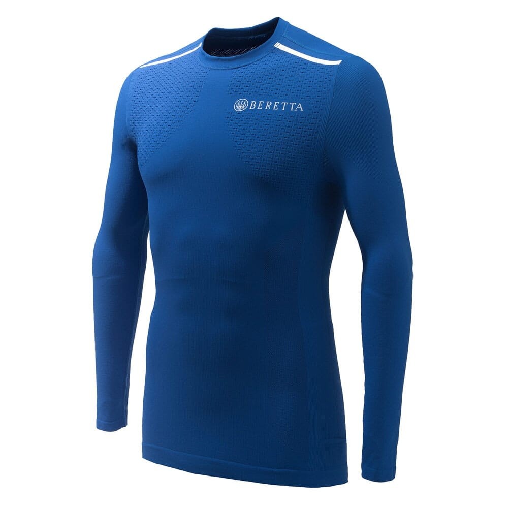 Beretta Military-Style Seamless LS Underwear Blue Shirt for Defense Personnel