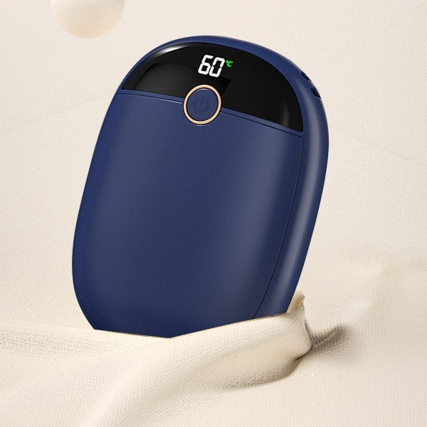 Rechargeable Double-Sided Hand Warmer with Digital Display USB Portable Winter Heat