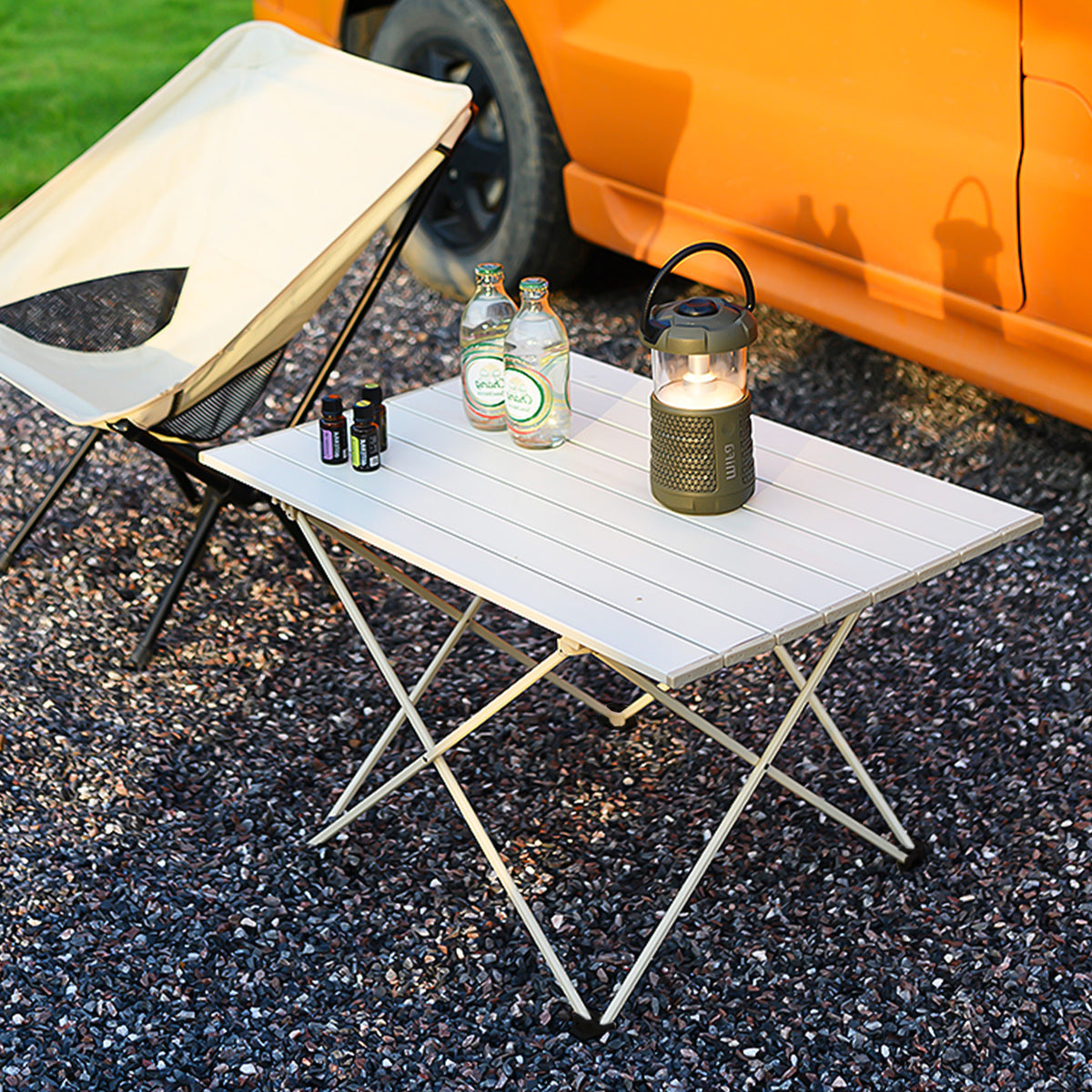 26-Inch Folding Aluminum Camping Table Lightweight Outdoor Picnic Desk