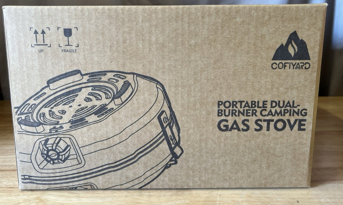 Portable 2 Burner Propane Camping Stove with 20,000 BTU Foldable Design