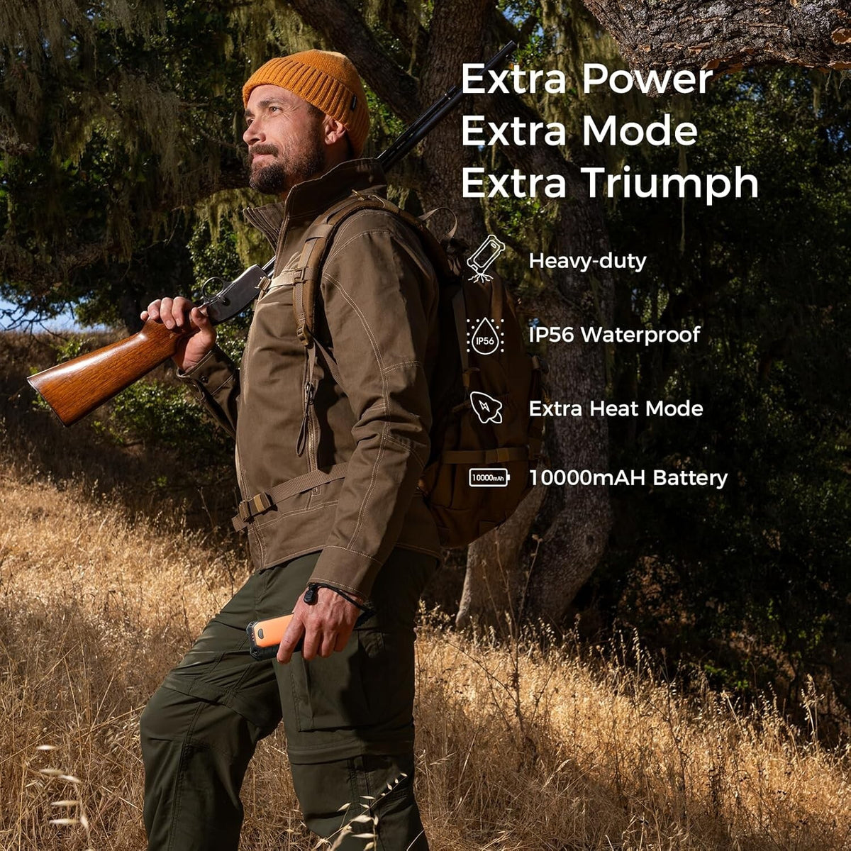 Waterproof Rechargeable Hand Warmers 10000mAh for Hunting & Outdoor Use
