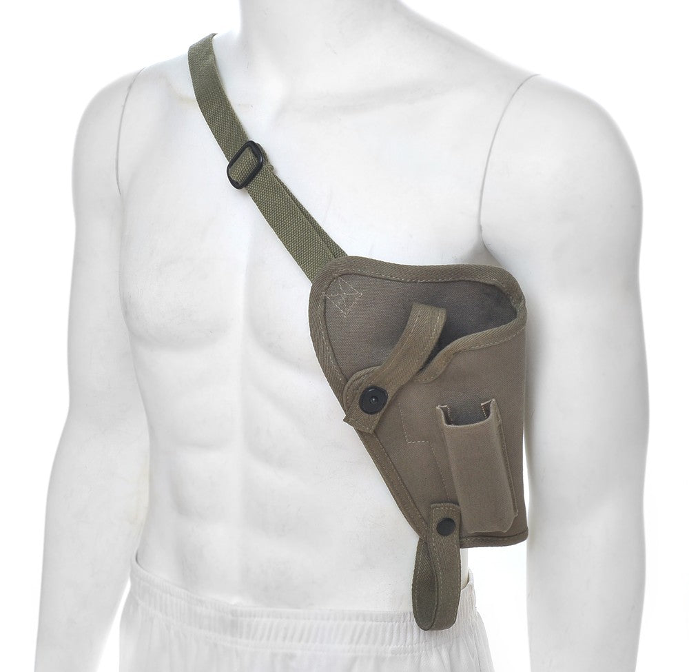 Canvas Shoulder Holster with Magazine Pouch Fits Beretta 92FS - WW2 Replica