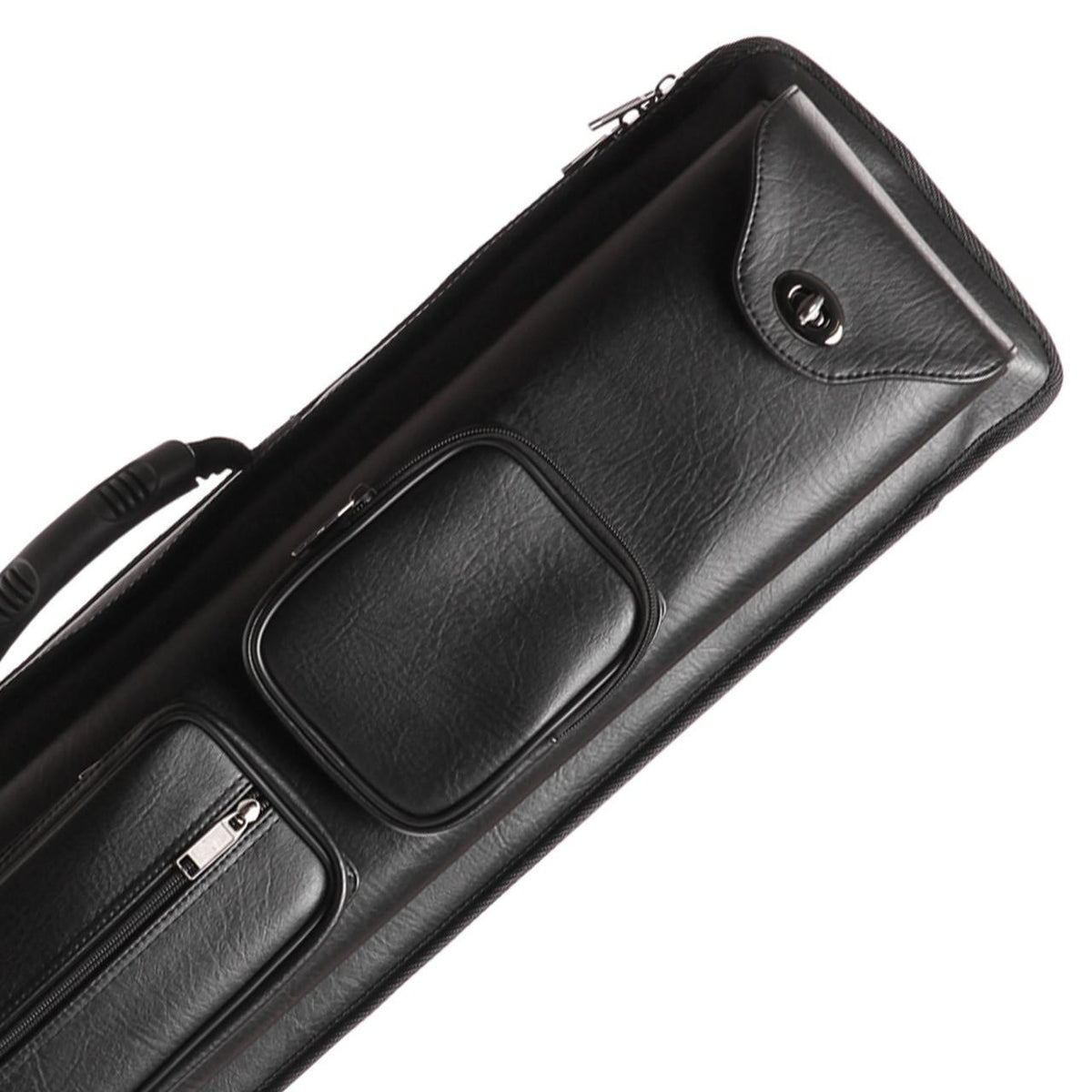 Spring-Loaded Pool Cue Case 4x6 with Padded Tubes & Strap