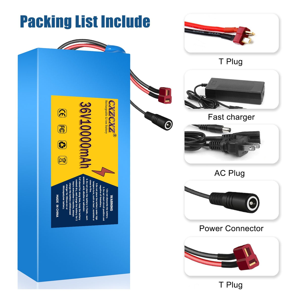 36V 10Ah Lithium E-Bike Battery for Electric Bicycle Scooter 200W-500W