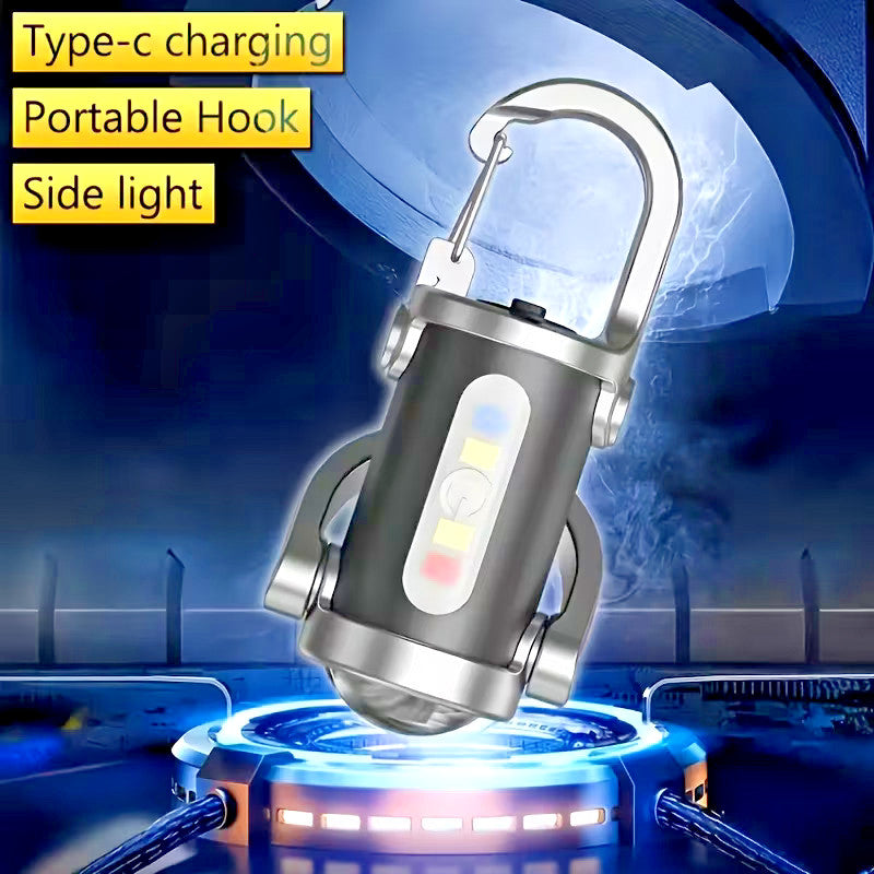 Rechargeable Mini Keychain Flashlight 300LM - Multi-Mode Portable LED Work Light