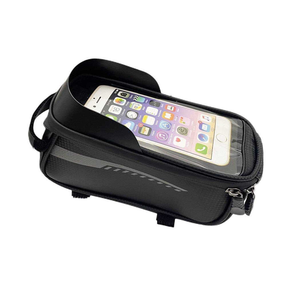 Waterproof Bicycle Phone Bag with Large Capacity and Double Zippers