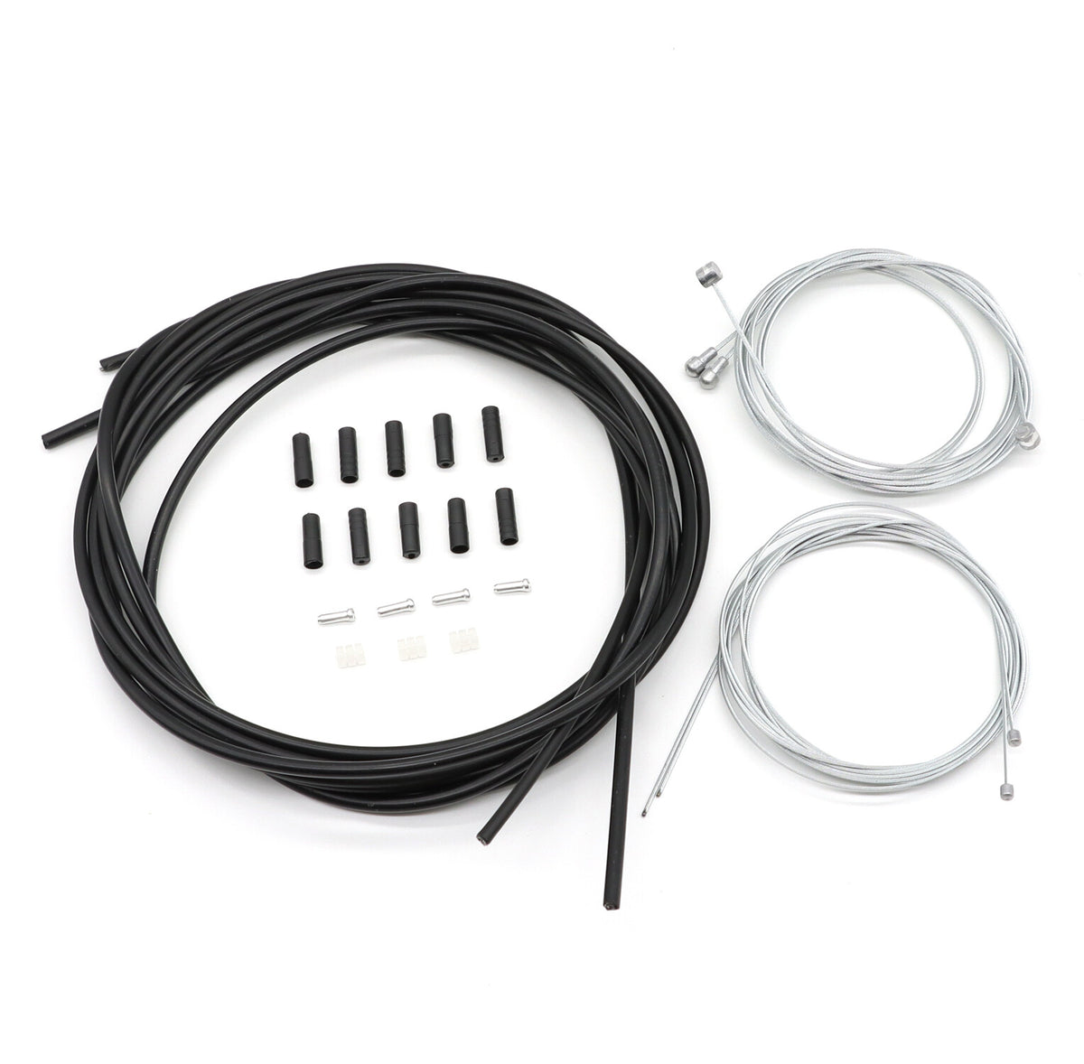 Bike Brake and Gear Cable Set - 23-Piece Mountain Bicycle Replacement Kit