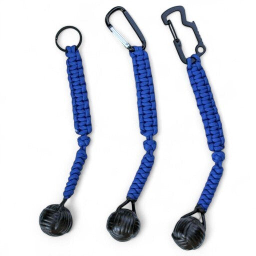 Monkey Fist Keychain Handmade in USA Paracord with Chrome Core